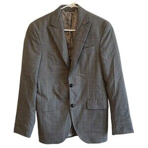 Ted Baker Blazer Robbie Mens Size 36R Gray Plaid Wool Jacket Coat Classic